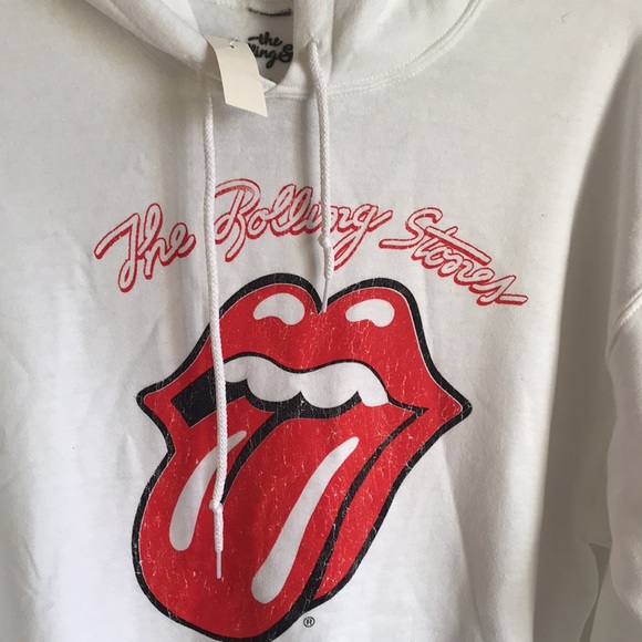 Rolling Stones Script Tongue logo pullover hoodie - Picture 3 of 9